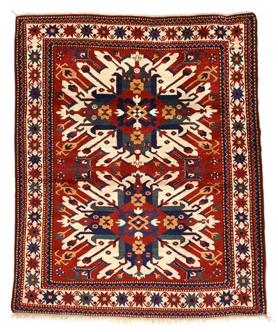 Tappeto Kazak Tadler, Caucaso, fine XX secolo, 195x159 cm