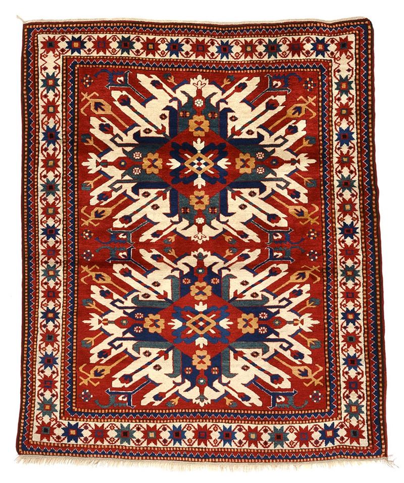 Tappeto Kazak Tadler, Caucaso, fine XX secolo, 195x159 cm