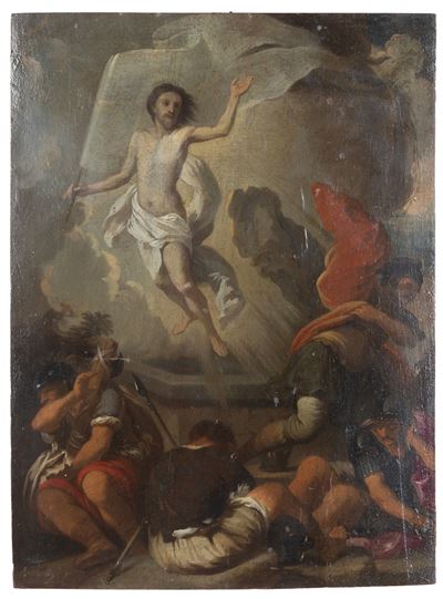 Autore ignoto, Risurrezione di Cristo, olio su tavoletta parchettata