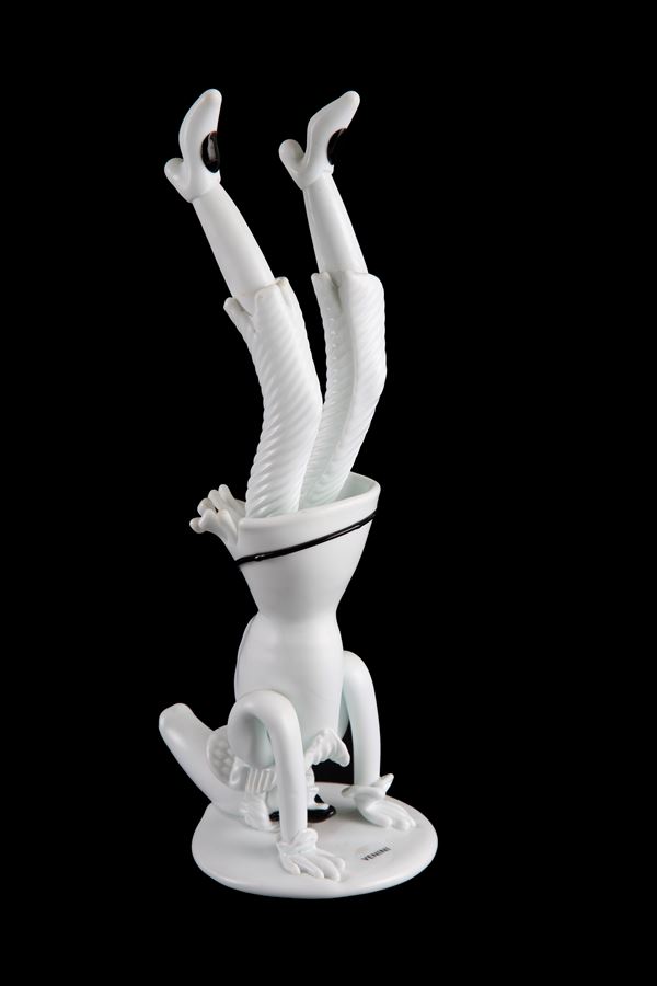 FULVIO BIANCONI - Figurine "PULCINELLA UPSIDE DOWN" for VENINI