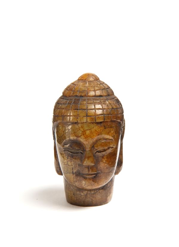 Testa di Buddha in giada