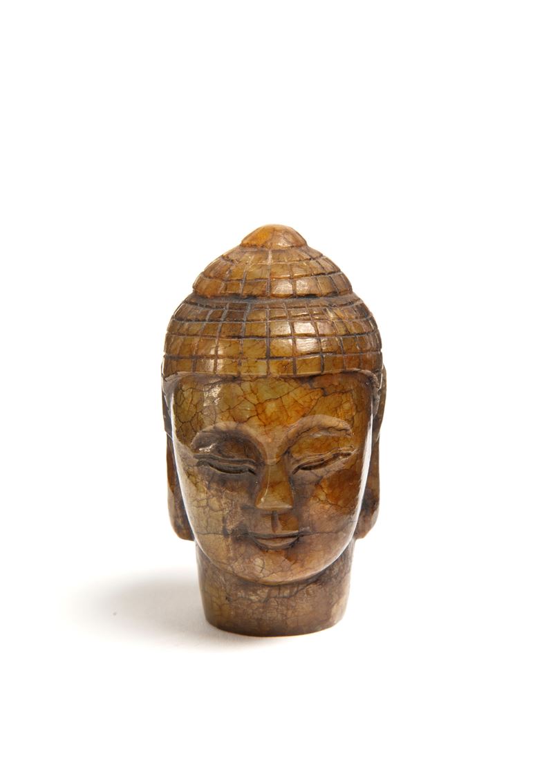 Testa di Buddha in giada