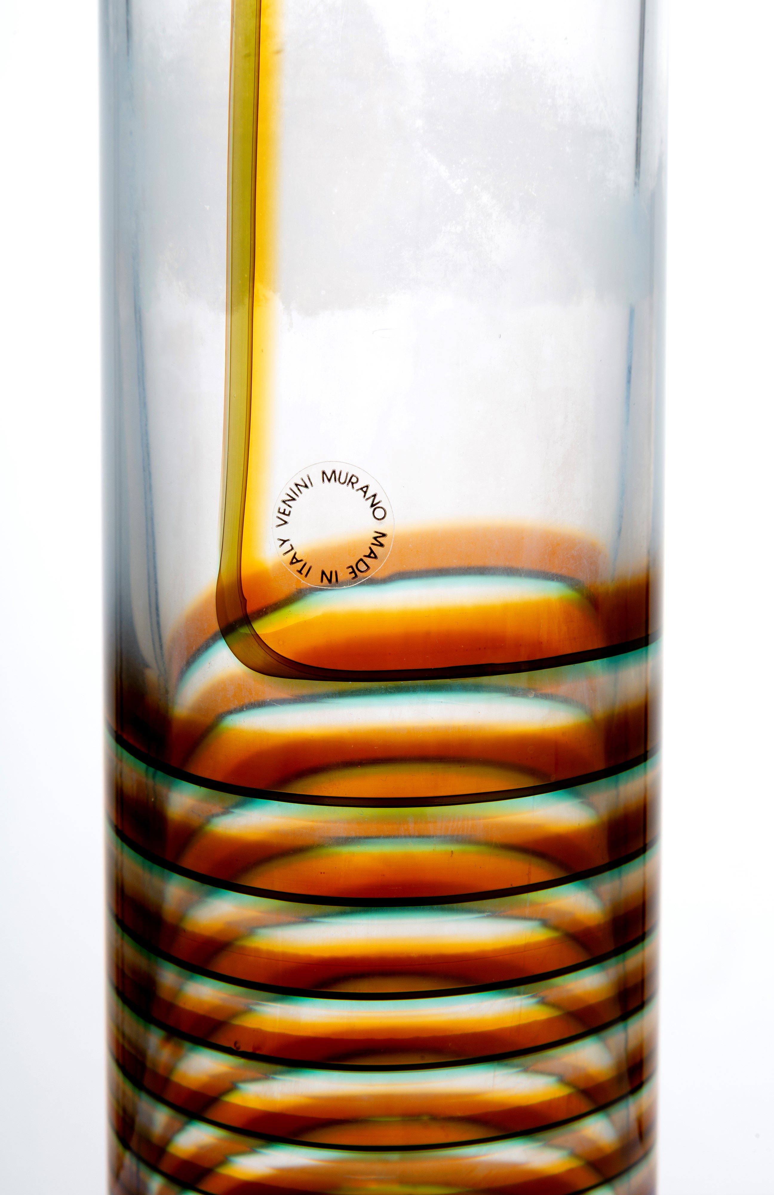 Toni Zuccheri - Vaso Bifilo in vetro per Venini