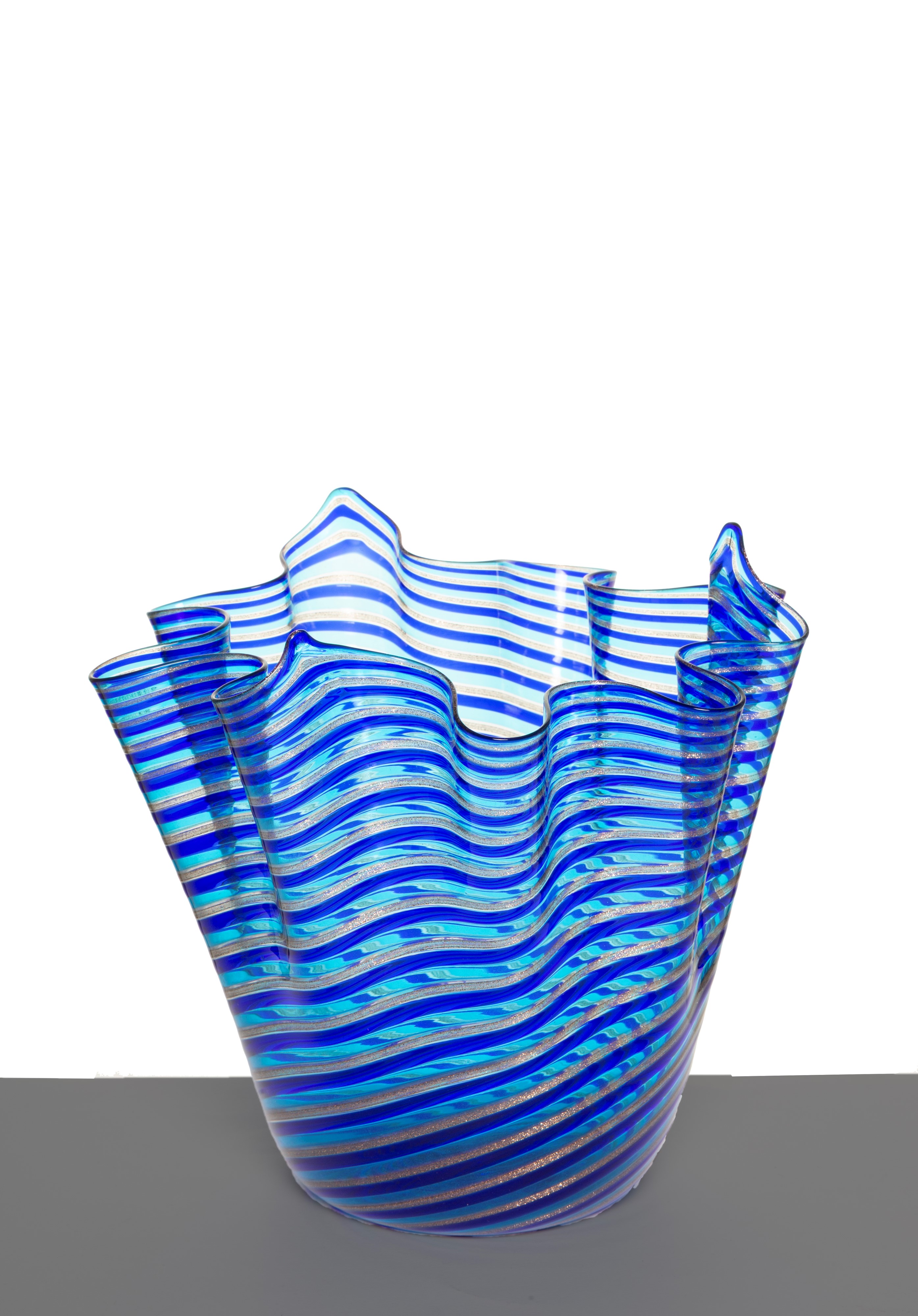 Vaso Fazzoletto a canne. VENINI