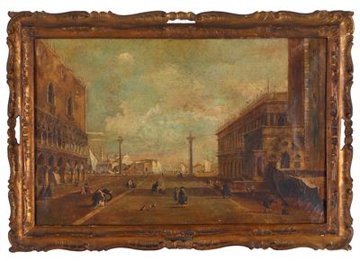 Anonimo, Piazzetta San Marco verso il Bacino, Olio su tela