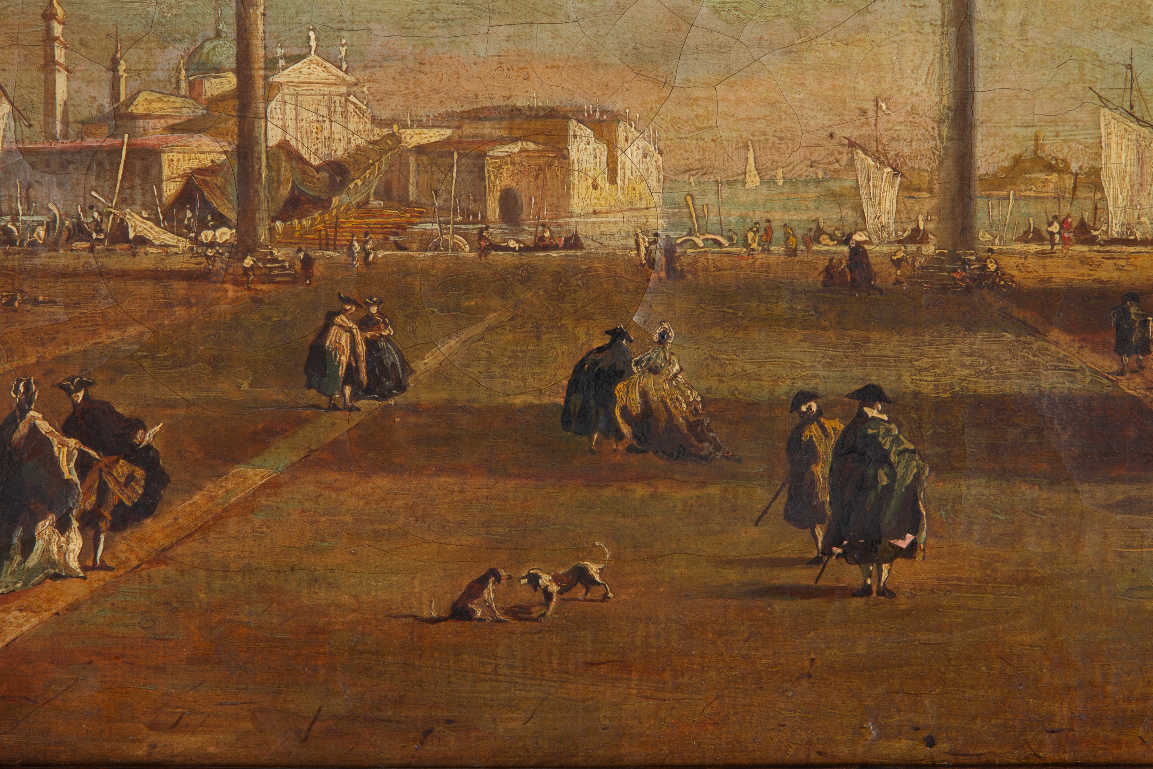 Anonimo, Piazzetta San Marco verso il Bacino, Olio su tela