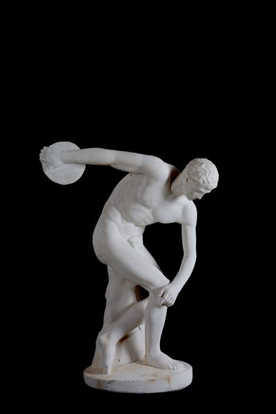 Scultura in agglomerato di pietra, 'DISCOBOLO'