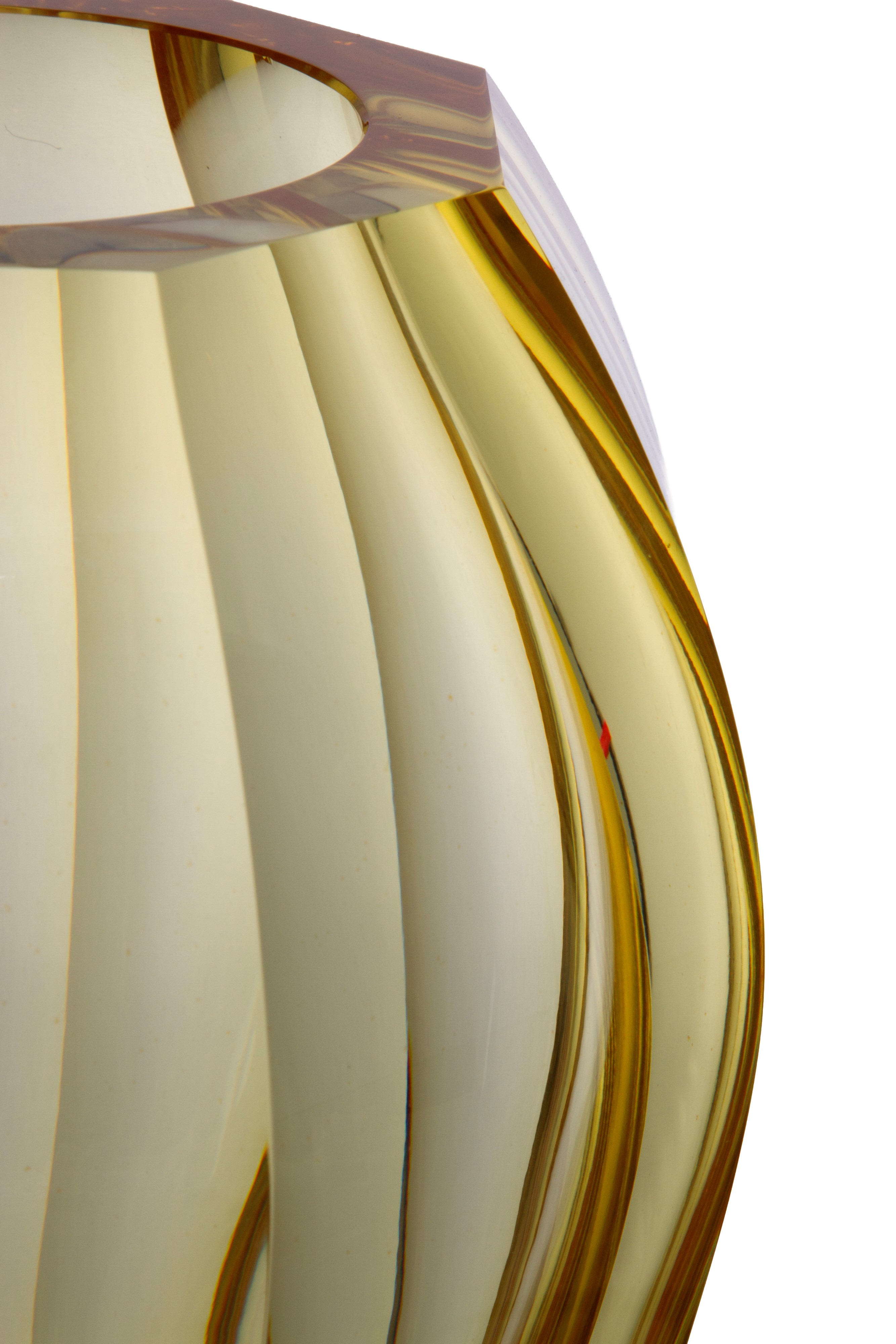 MOSER, Vaso in vetro giallo
