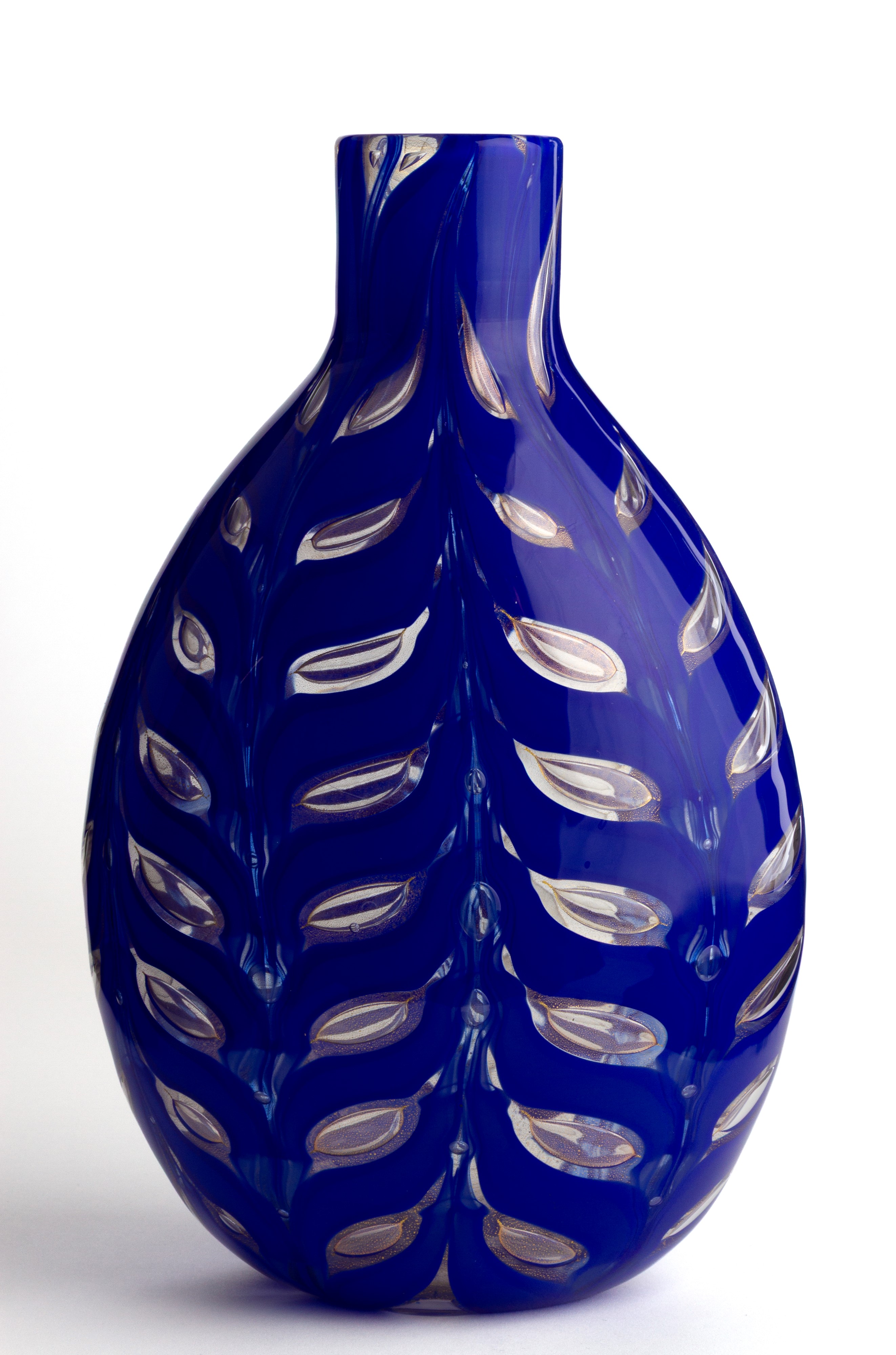 Vaso Grafito Blu per Barovier & Toso
