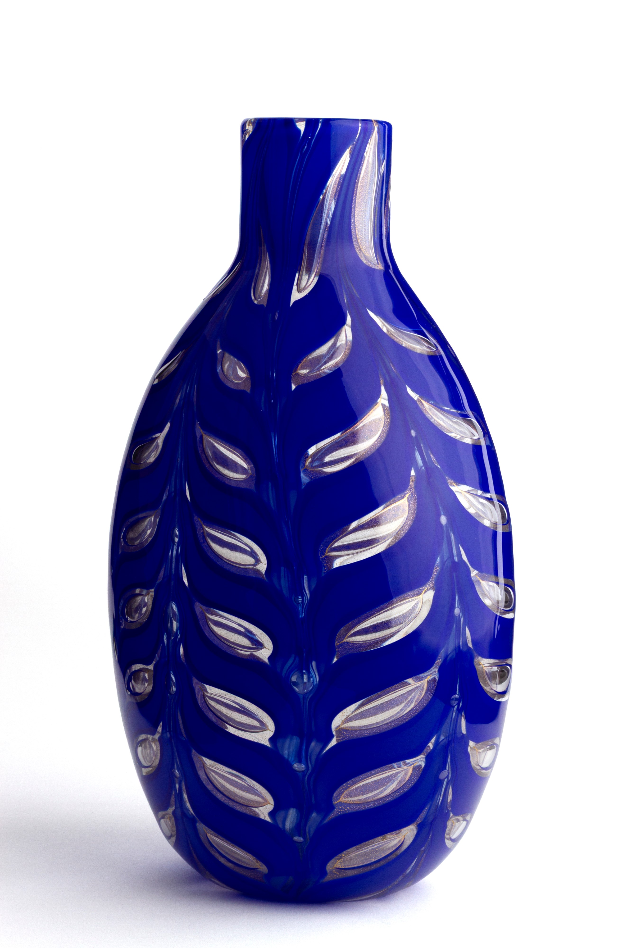 Vaso Grafito Blu per Barovier & Toso