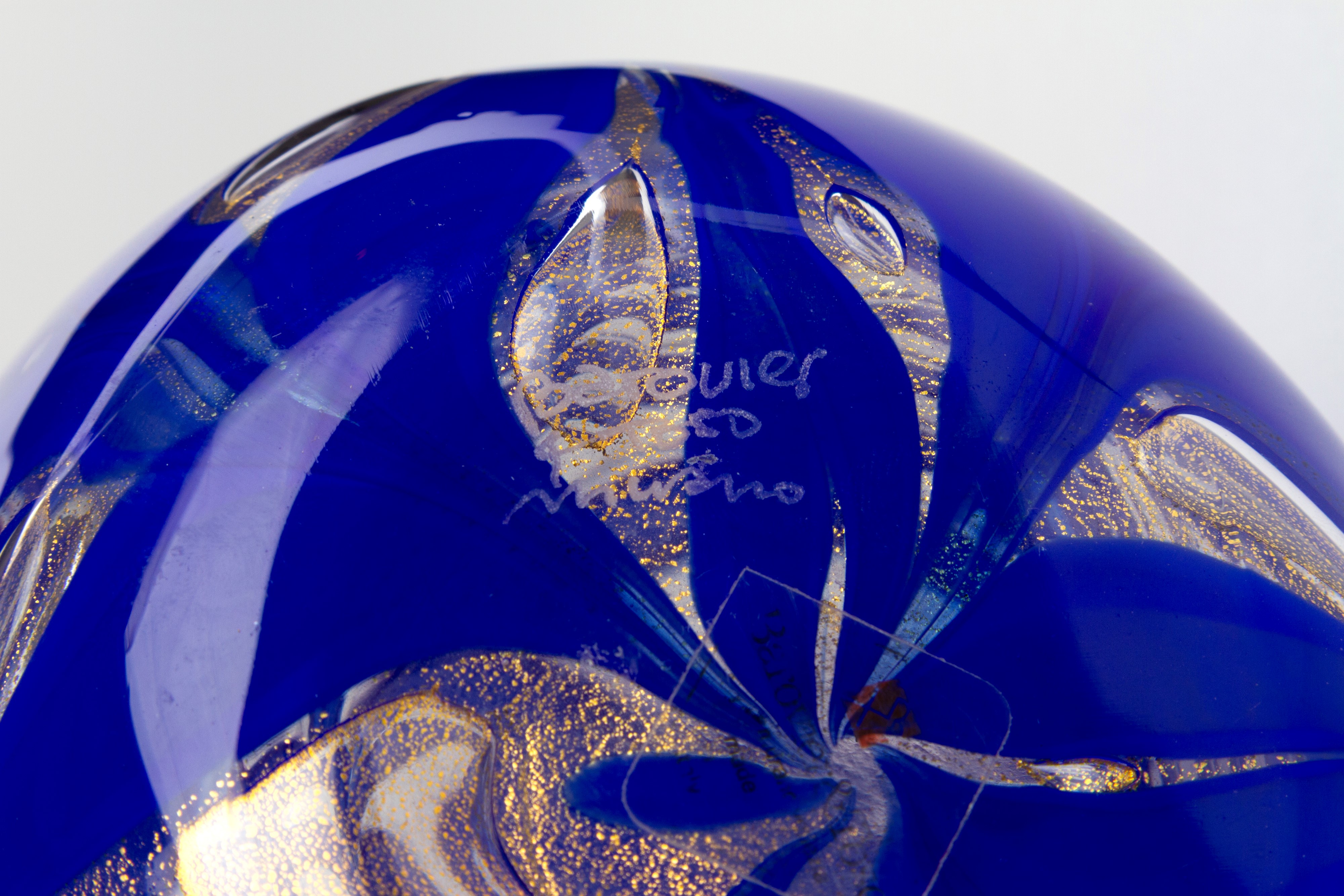 Vaso Grafito Blu per Barovier & Toso