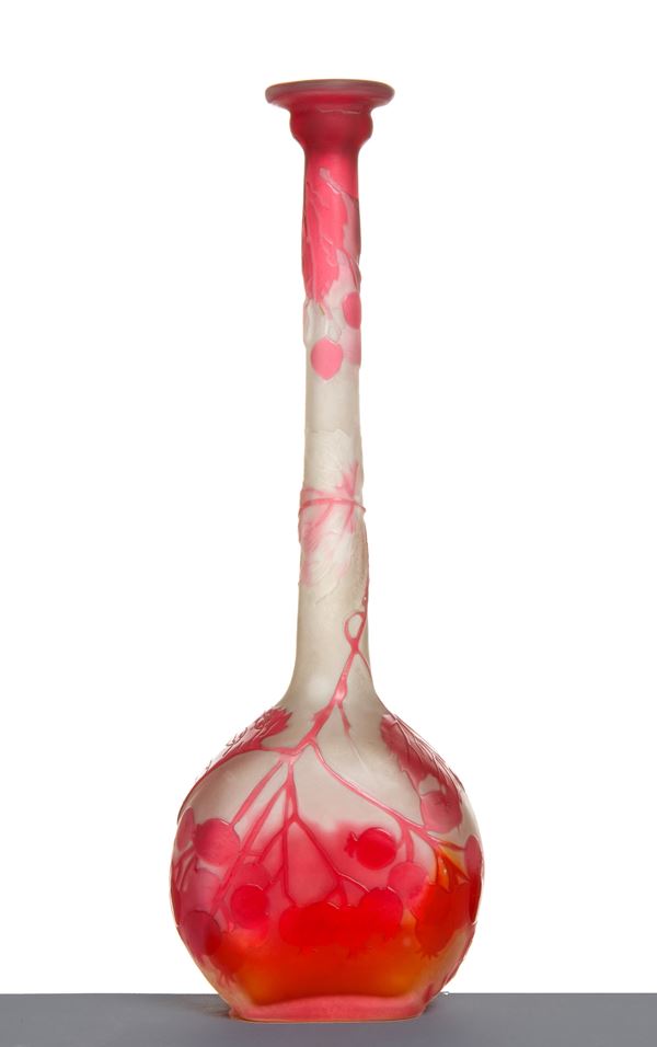 EMILE GALLE' - Bottle with elongated neck