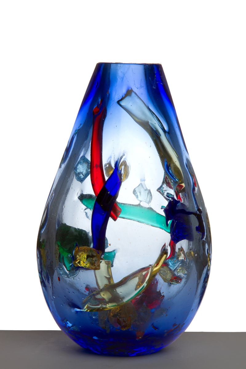 Ugo Nespolo - Vaso Dripping per Barovier & Toso