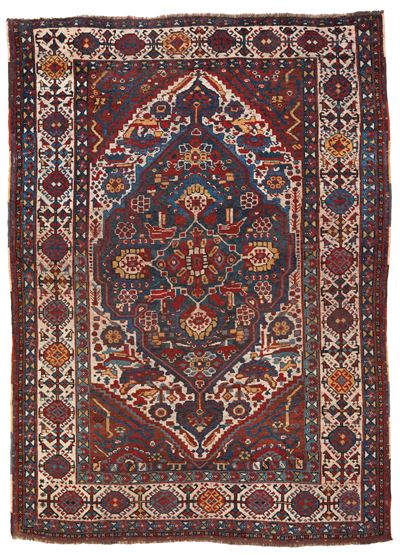 Tappeto Qashqai, Persia, Fine XIX secolo, 222x155 cm circa
