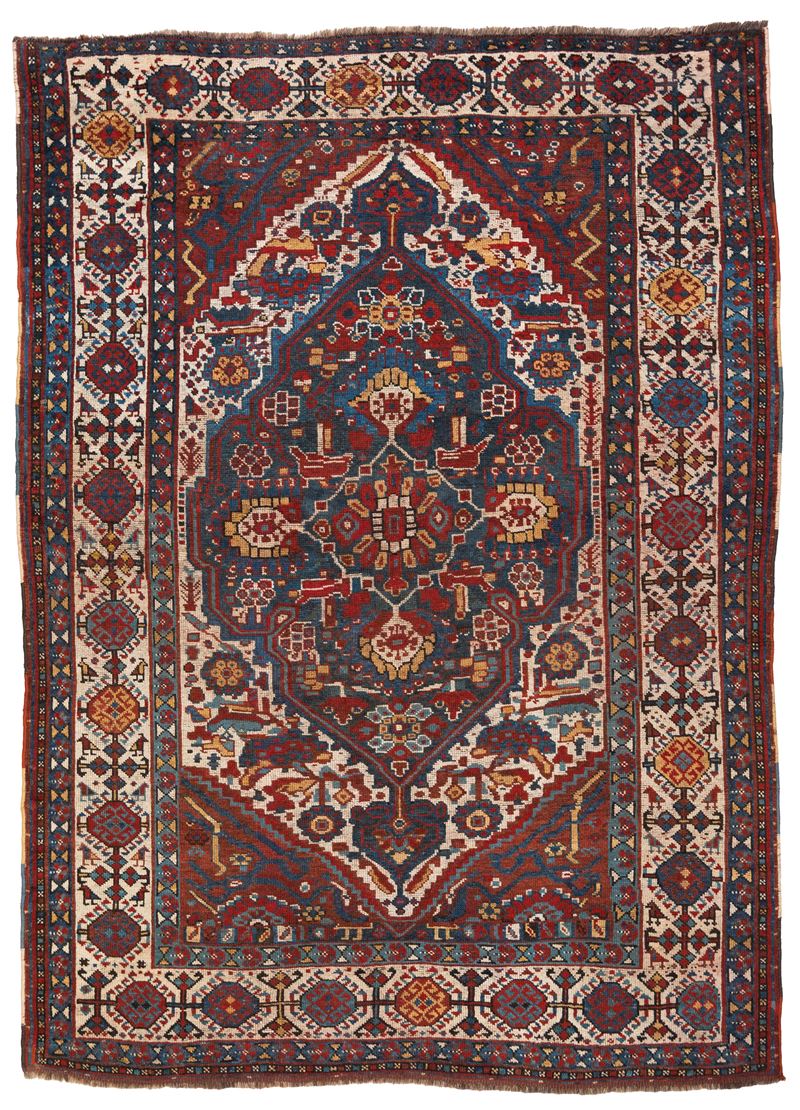Tappeto Qashqai, Persia, Fine XIX secolo, 222x155 cm circa