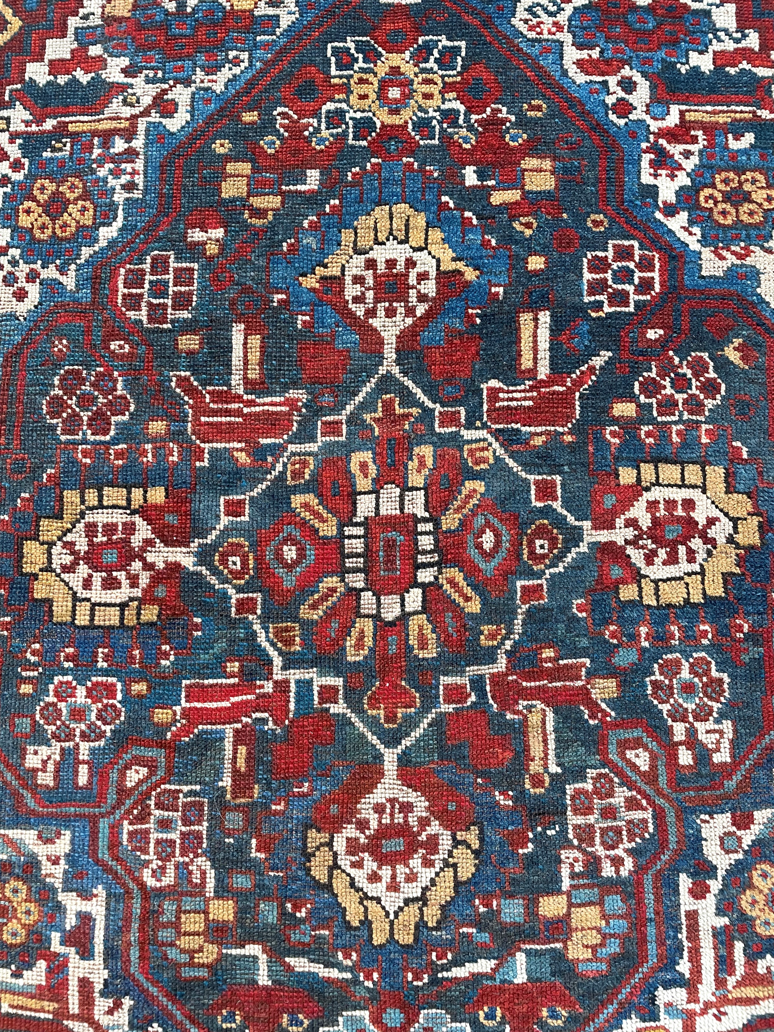Tappeto Qashqai, Persia, Fine XIX secolo, 222x155 cm circa