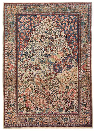 Tappeto Kashan, disegno albero della vita, Persia, circa 1900