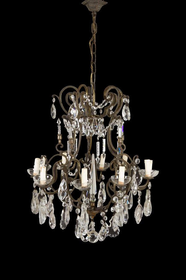 Glass chandelier