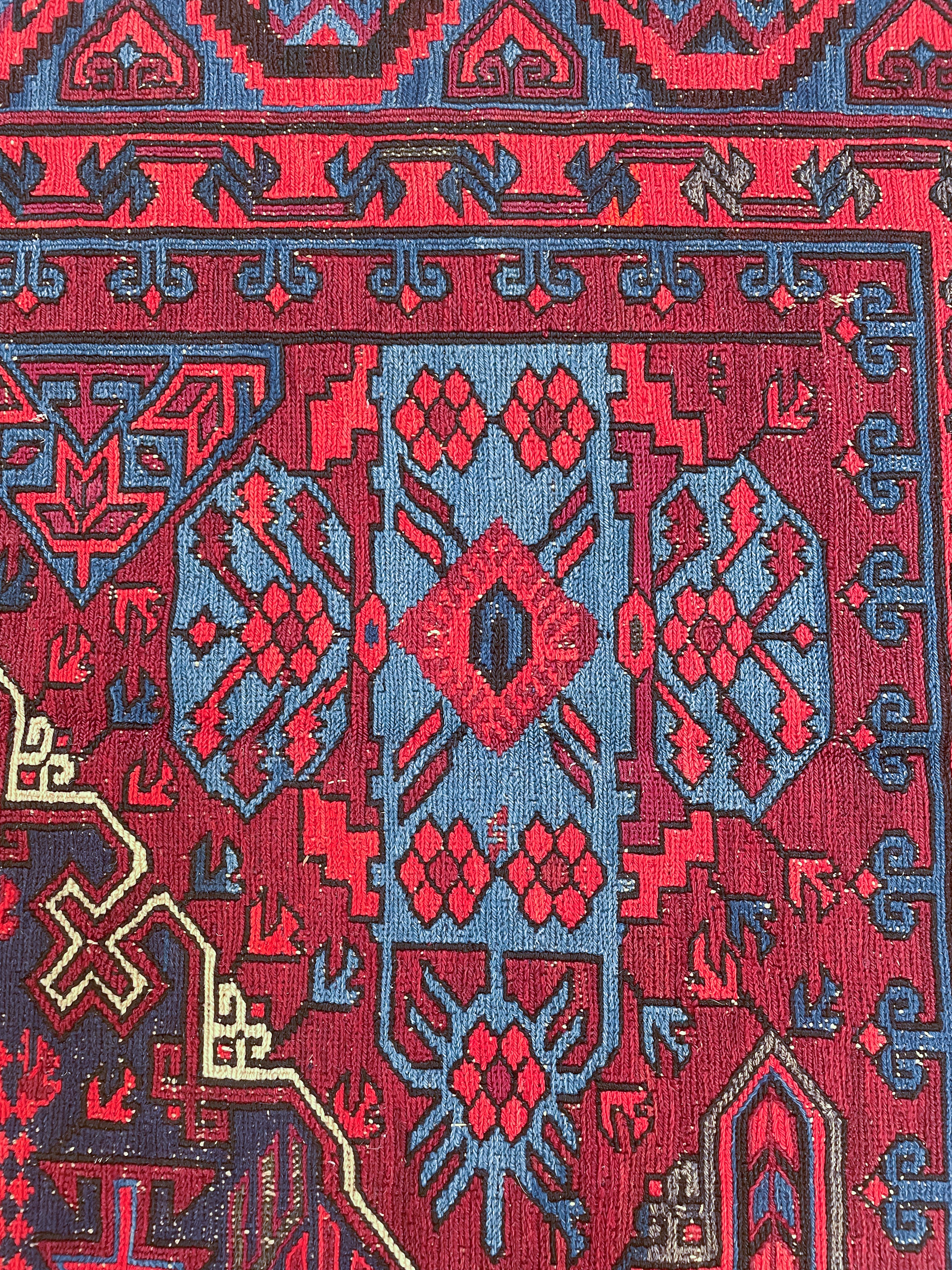 Tappeto Sumack Area Kuba, Caucaso, Inizi XX secolo, 340x180 cm