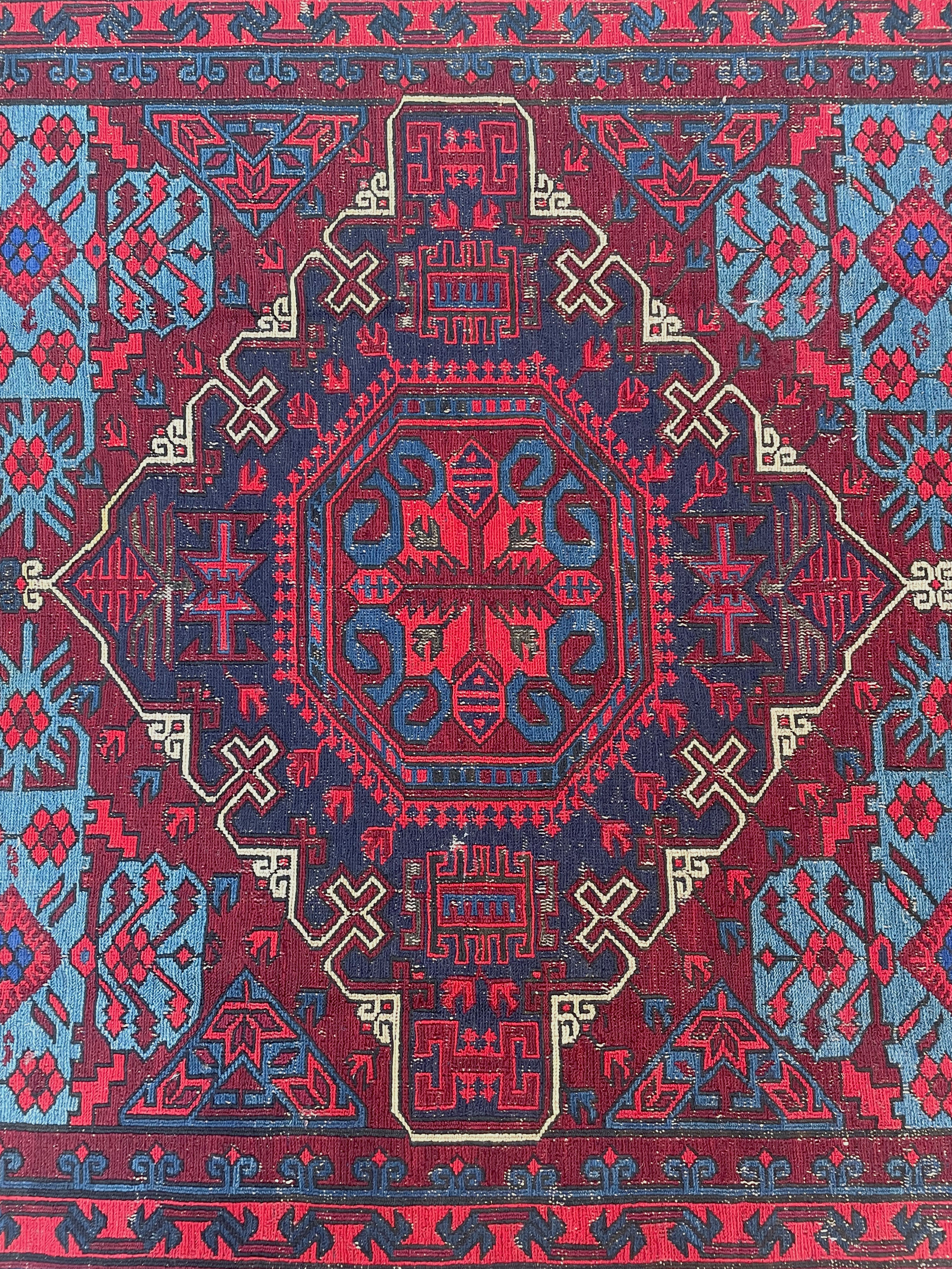Tappeto Sumack Area Kuba, Caucaso, Inizi XX secolo, 340x180 cm