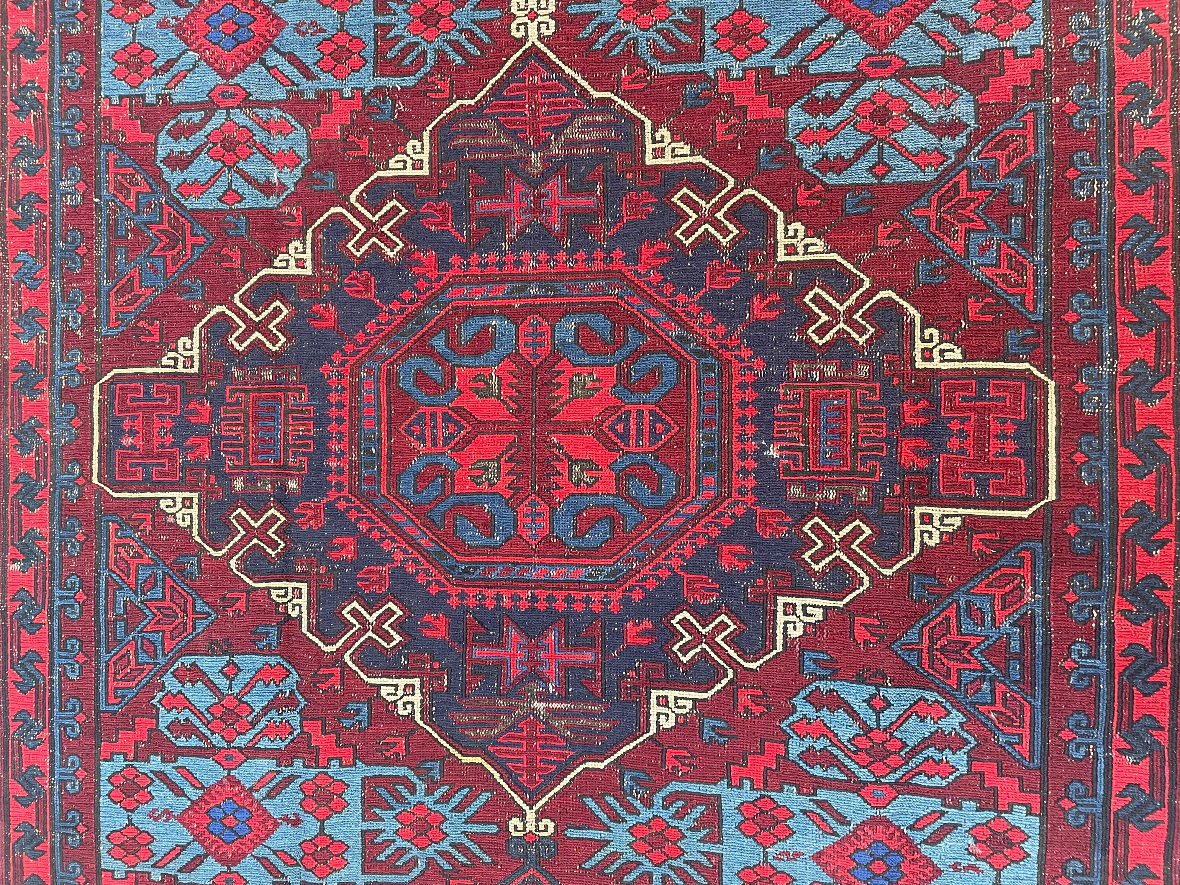 Tappeto Sumack Area Kuba, Caucaso, Inizi XX secolo, 340x180 cm