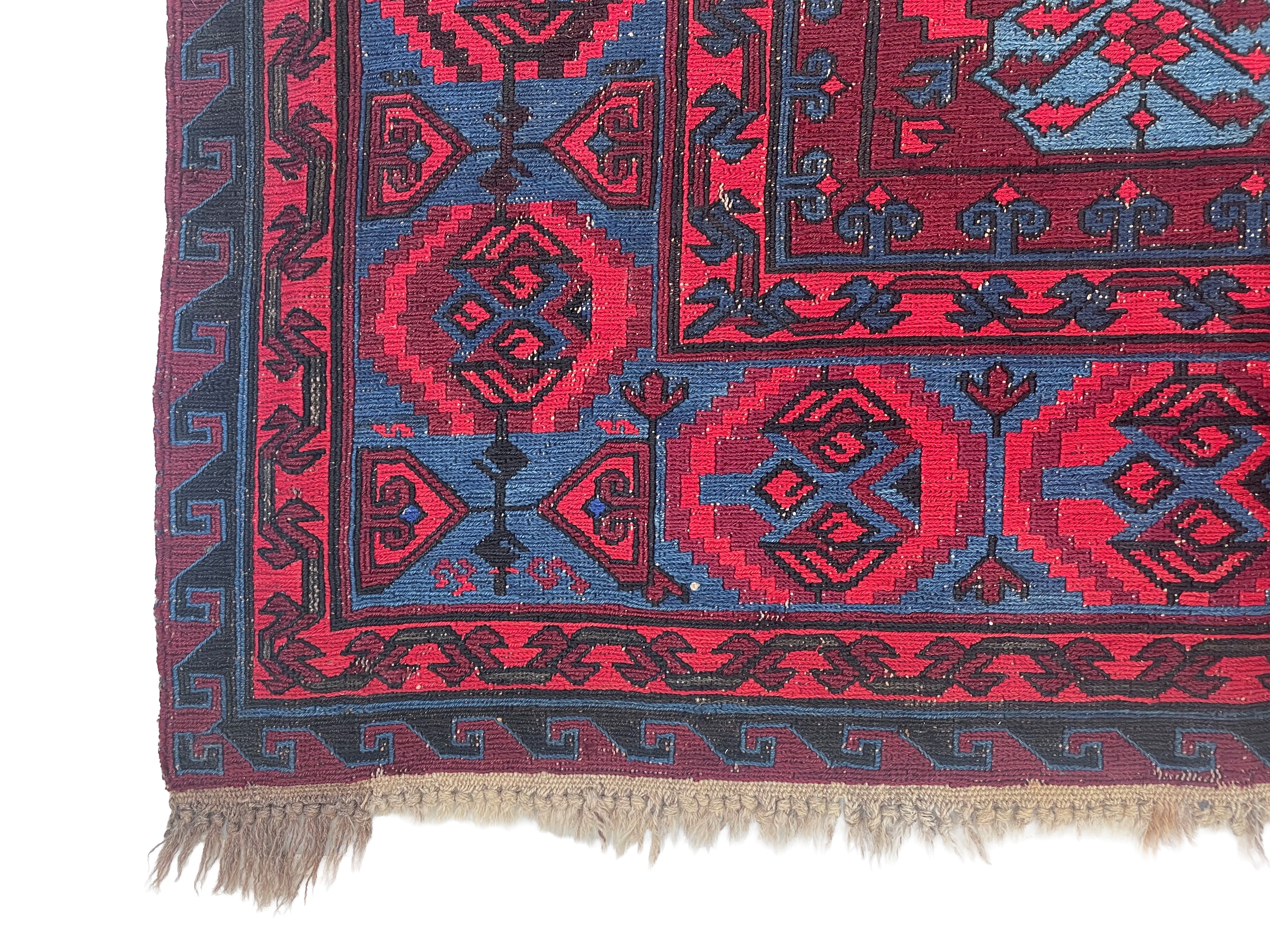 Tappeto Sumack Area Kuba, Caucaso, Inizi XX secolo, 340x180 cm