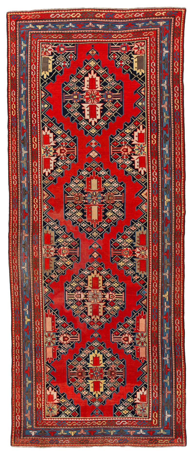 Tappeto Karabagh, Caucaso, circa 1900, 342x130 cm