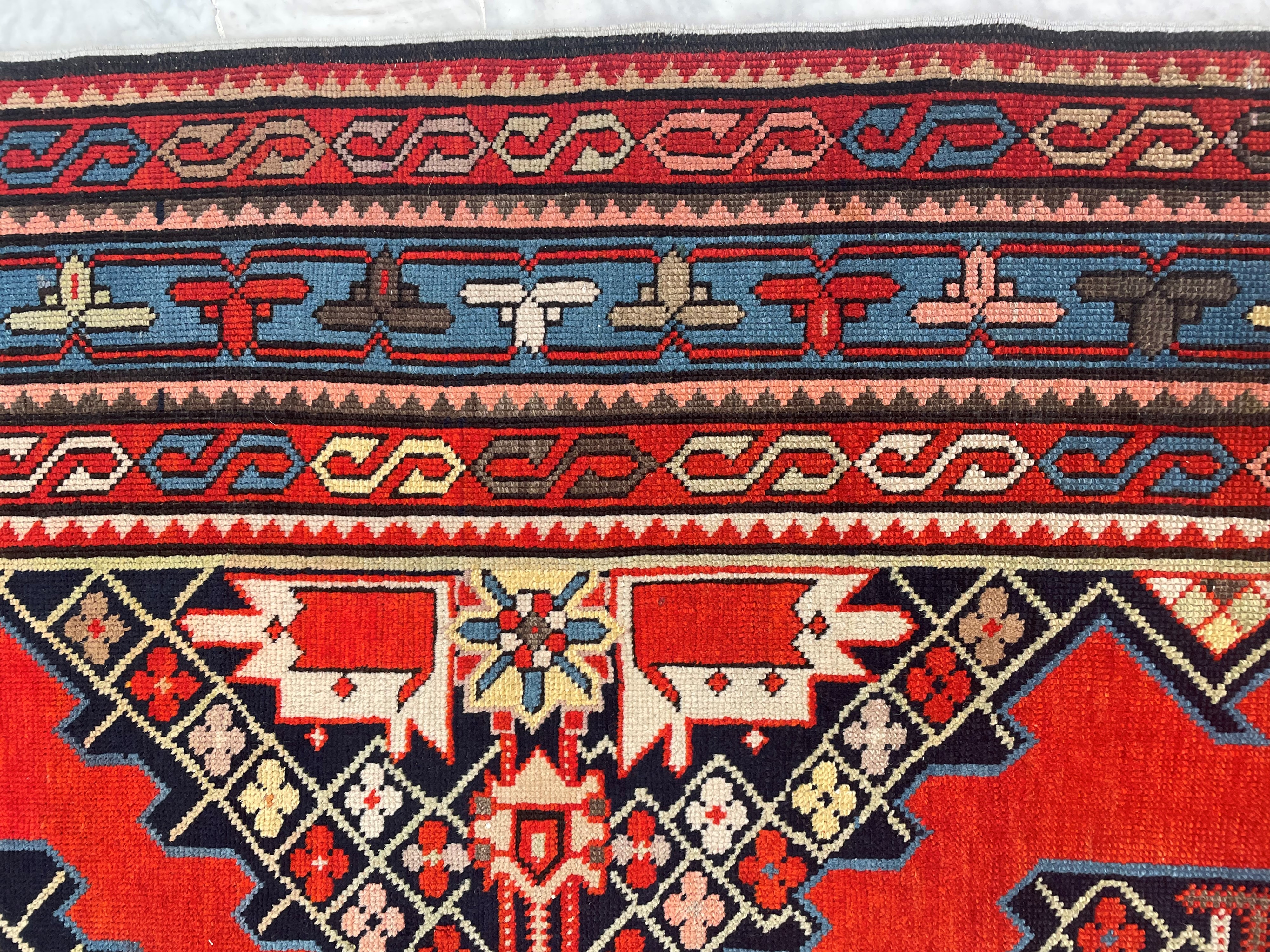 Tappeto Karabagh, Caucaso, circa 1900, 342x130 cm
