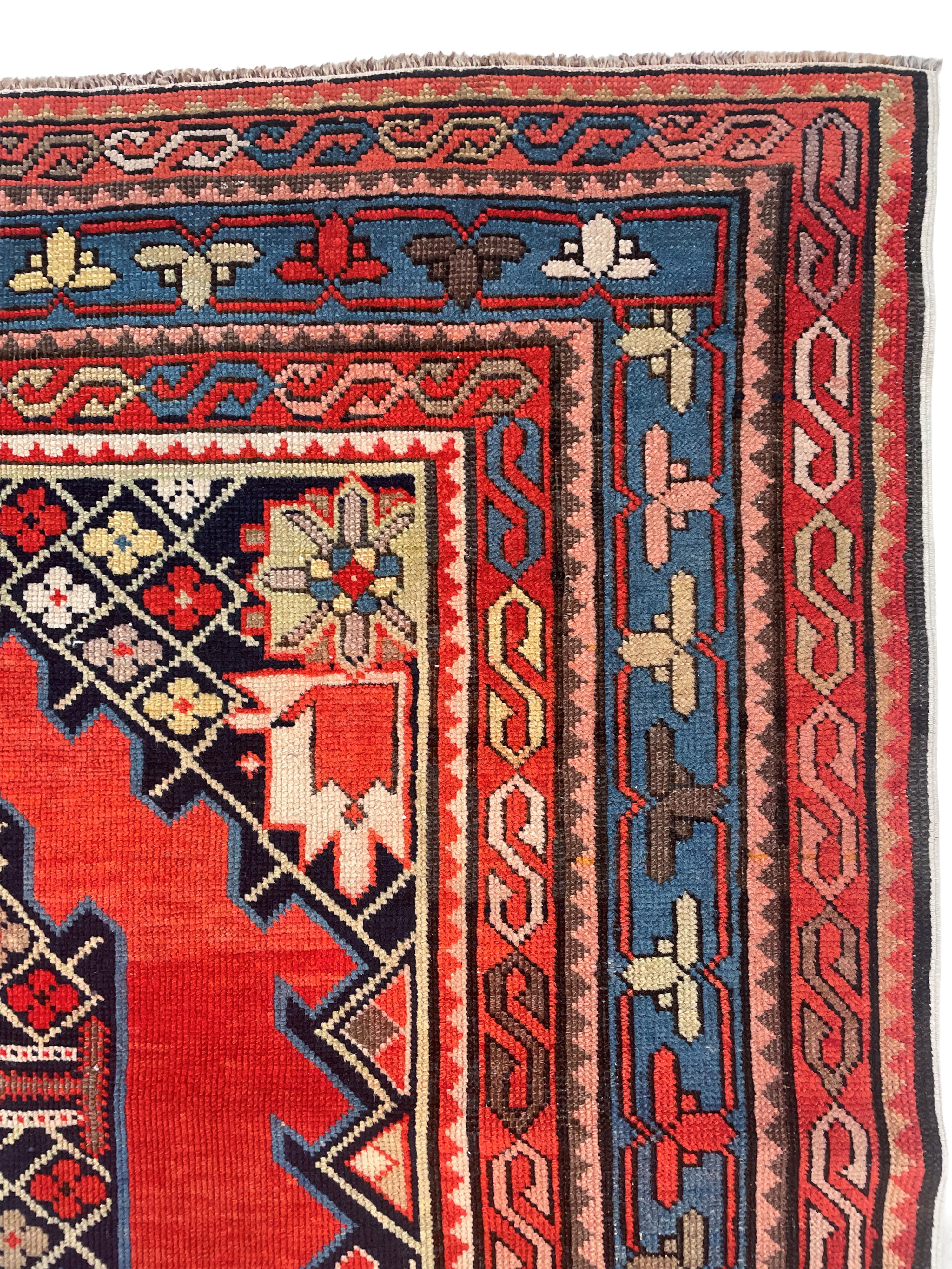 Tappeto Karabagh, Caucaso, circa 1900, 342x130 cm