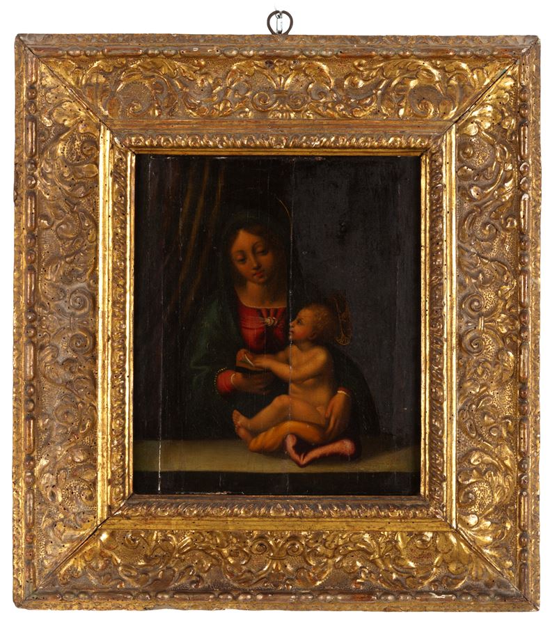 Autore non identificato, Madonna con Bambino, olio su tavola