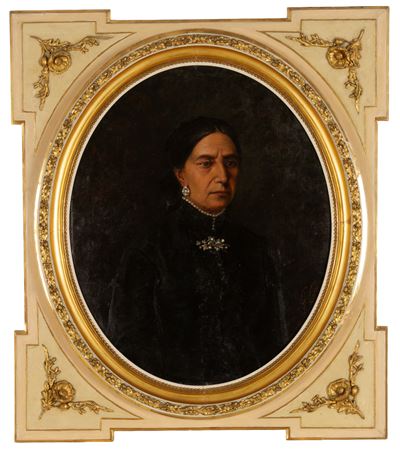 G. Conti, Gentildonna, olio su tela