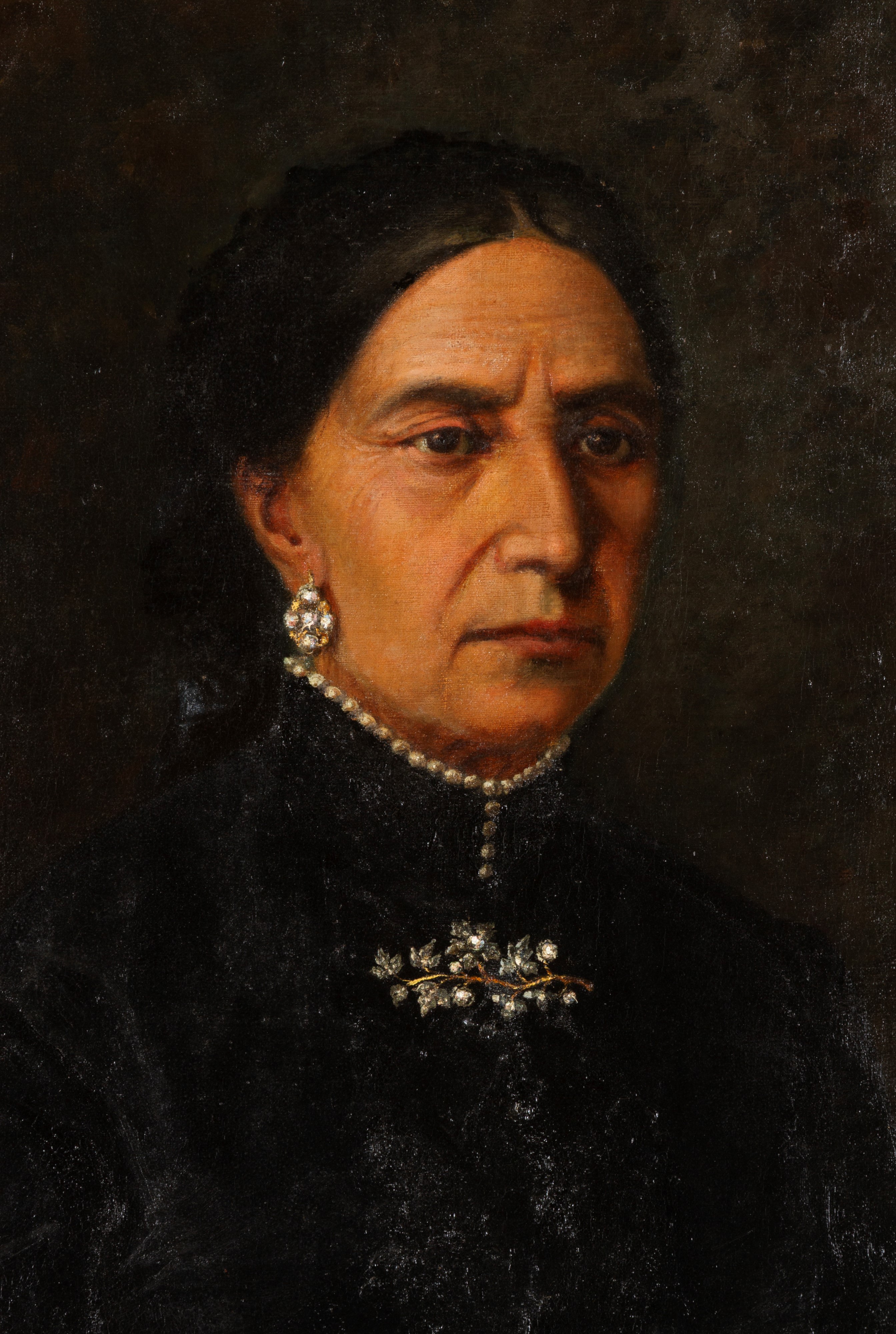G. Conti, Gentildonna, olio su tela