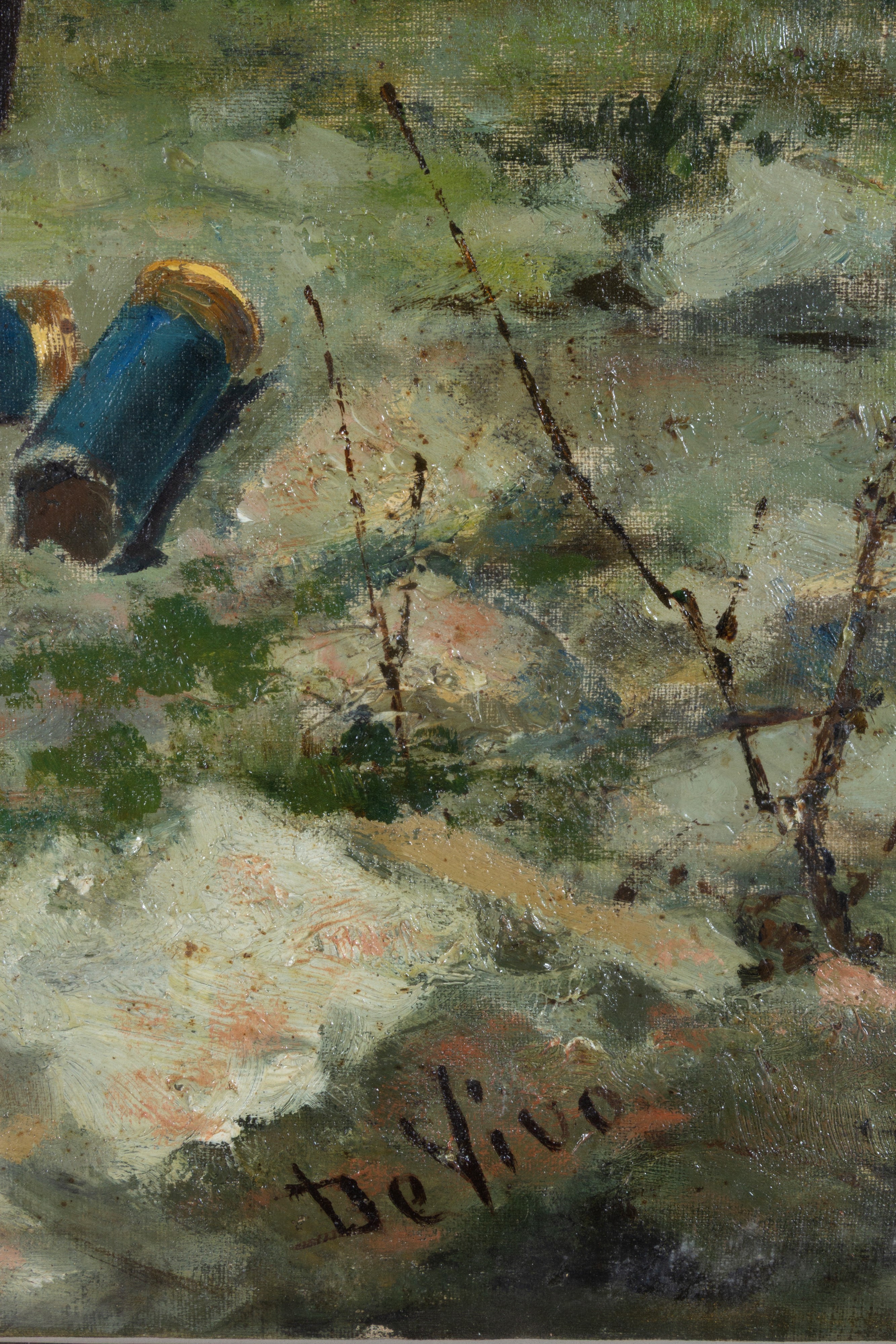 De Vivo, Cacciagione, olio su tela, 104x80 cm, XIX secolo