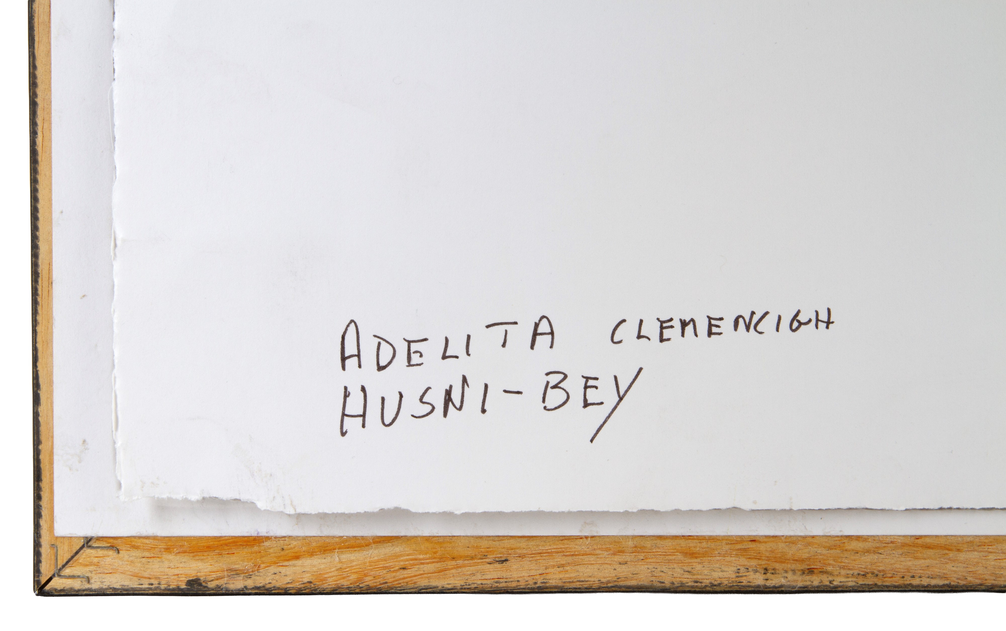 Adelita Husni-bey - Tuffo nel lago, tecnica mista su carta