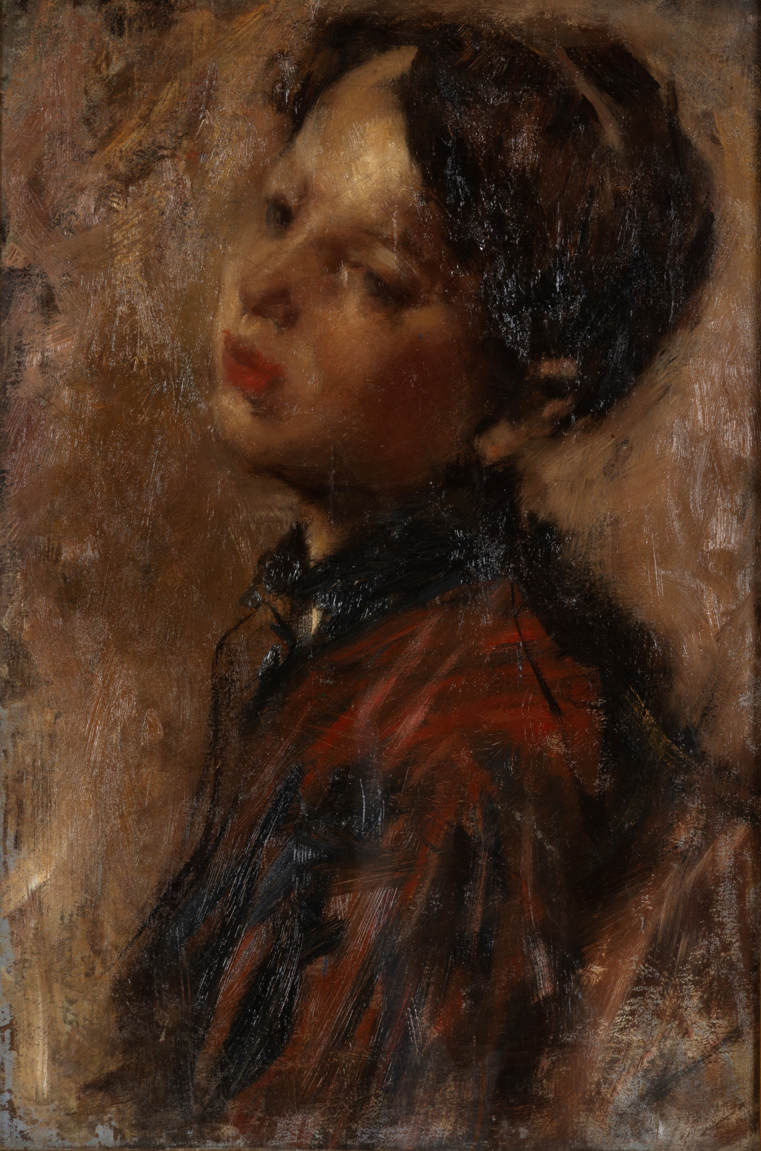 Gaetano Previati - Fanciulla, olio su tela