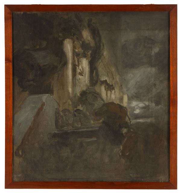 GIUSEPPE MENTESSI - Painting "PALM SUNDAY"