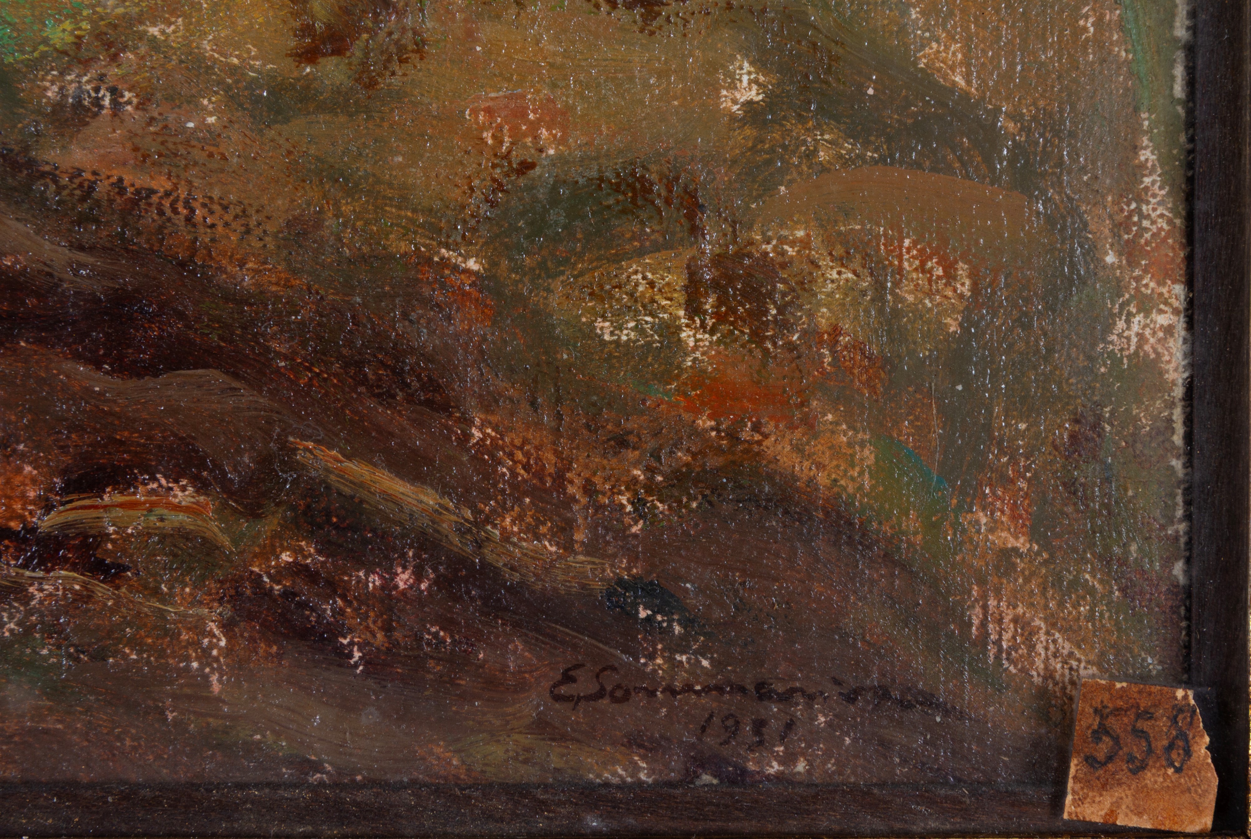 Emilio Sommariva - Dipinto "raccolta delle Patate"
