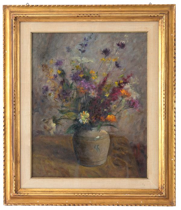 EMILIO SOMMARIVA - Painting "VASE OF FLOWERS" 