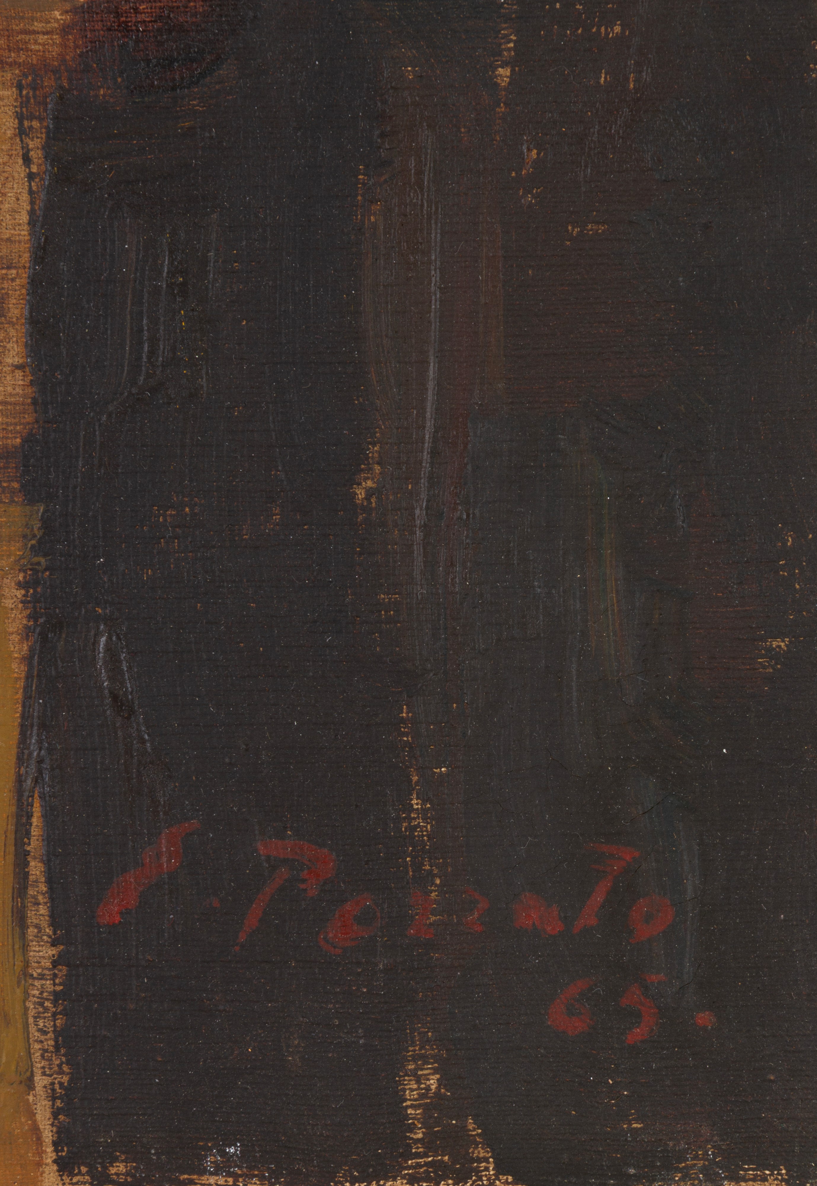 Pozzato Epifanio - FUNGHI, olio su tela, 1965