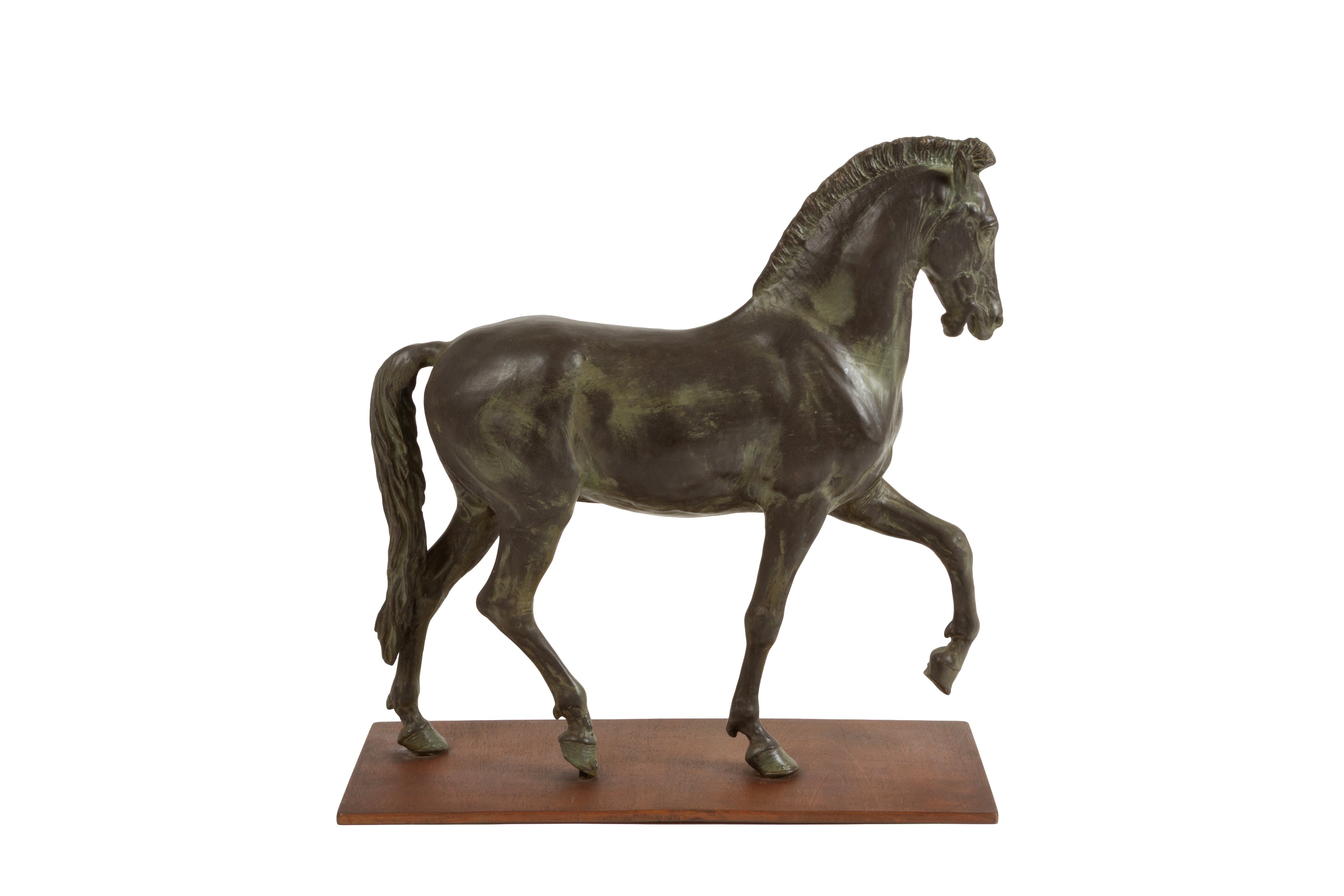 Scultura in metallo patinato, 'CAVALLO'