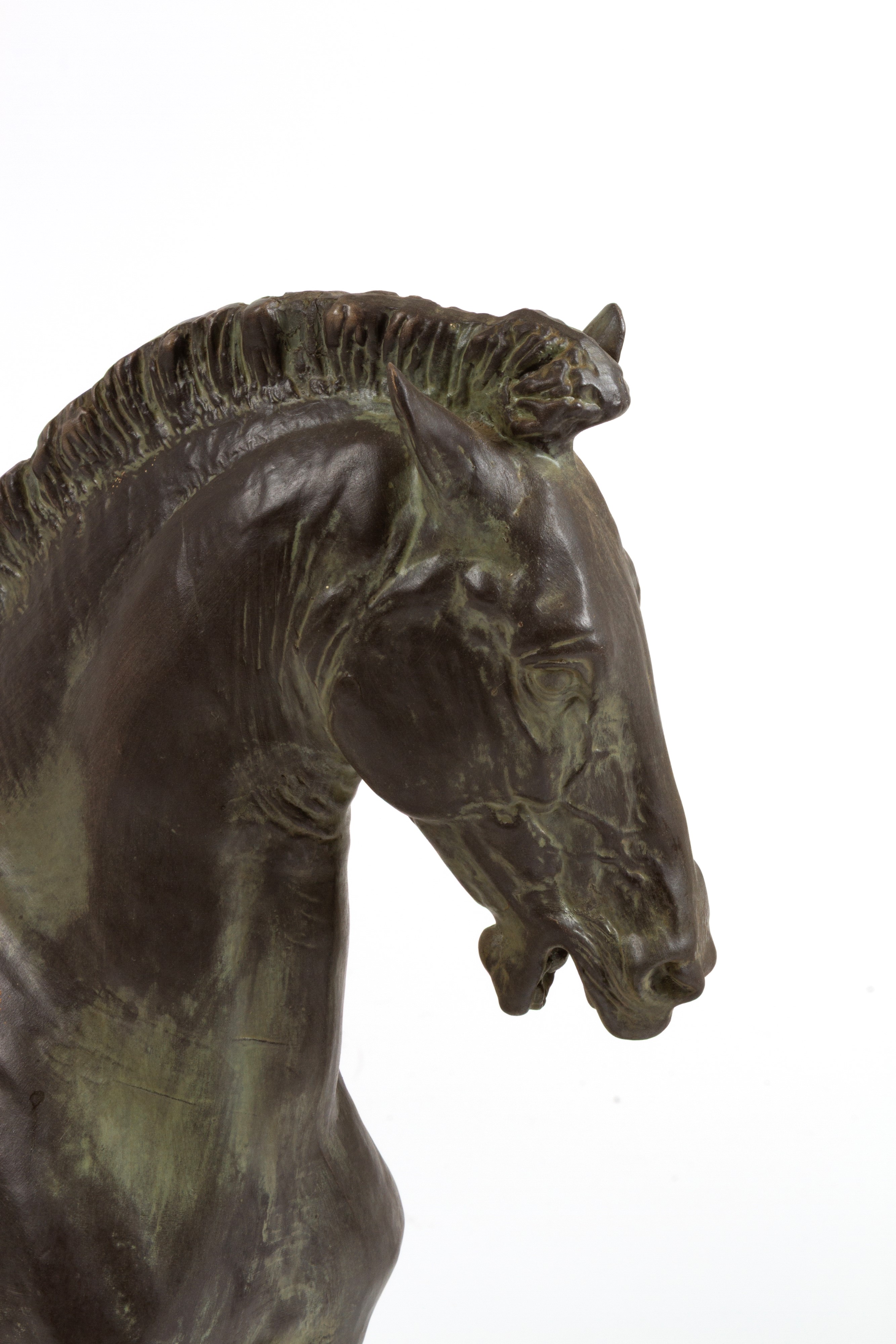 Scultura in metallo patinato, 'CAVALLO'