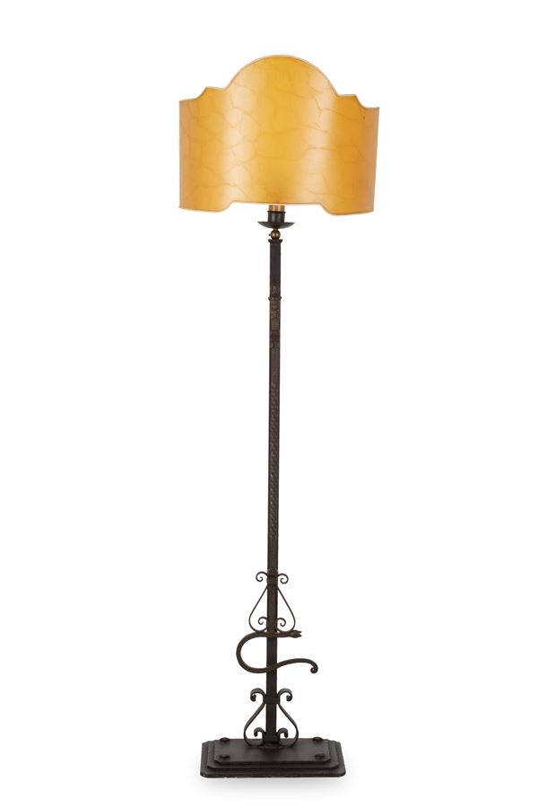 Wrought iron floor lamp