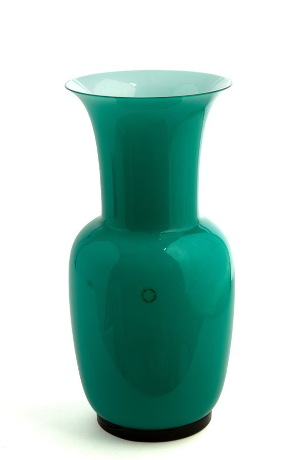 Turquoise vase. VENINI