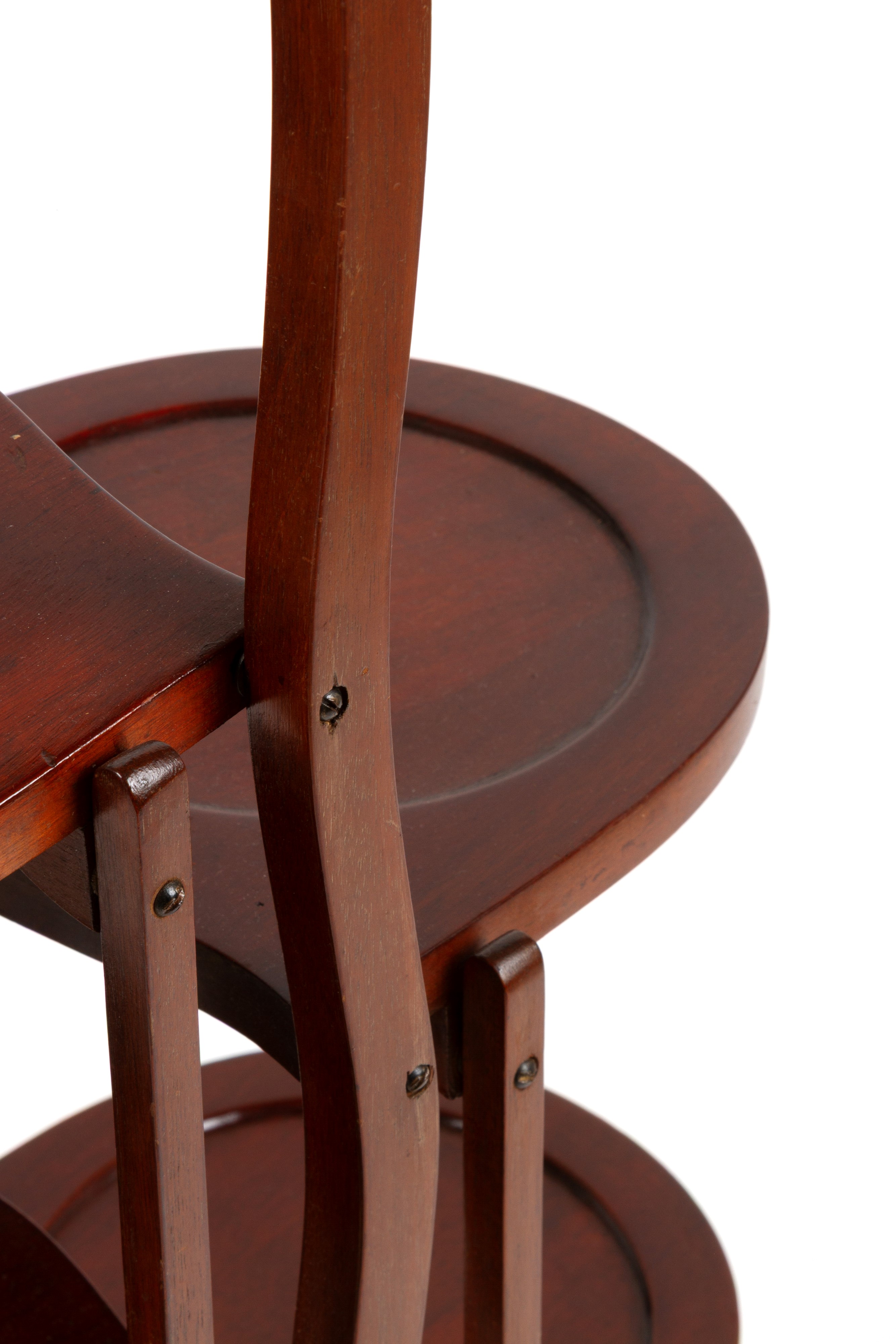 Etagère pieghevole in legno, cinque ripiani, XIX secolo