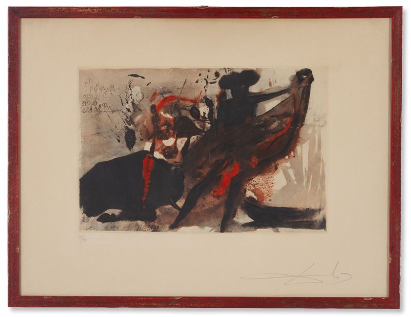 Salvador Dali' - Salvador Dalì, La tauromachie individuali (litografia, firmata, esemplare 104/15...