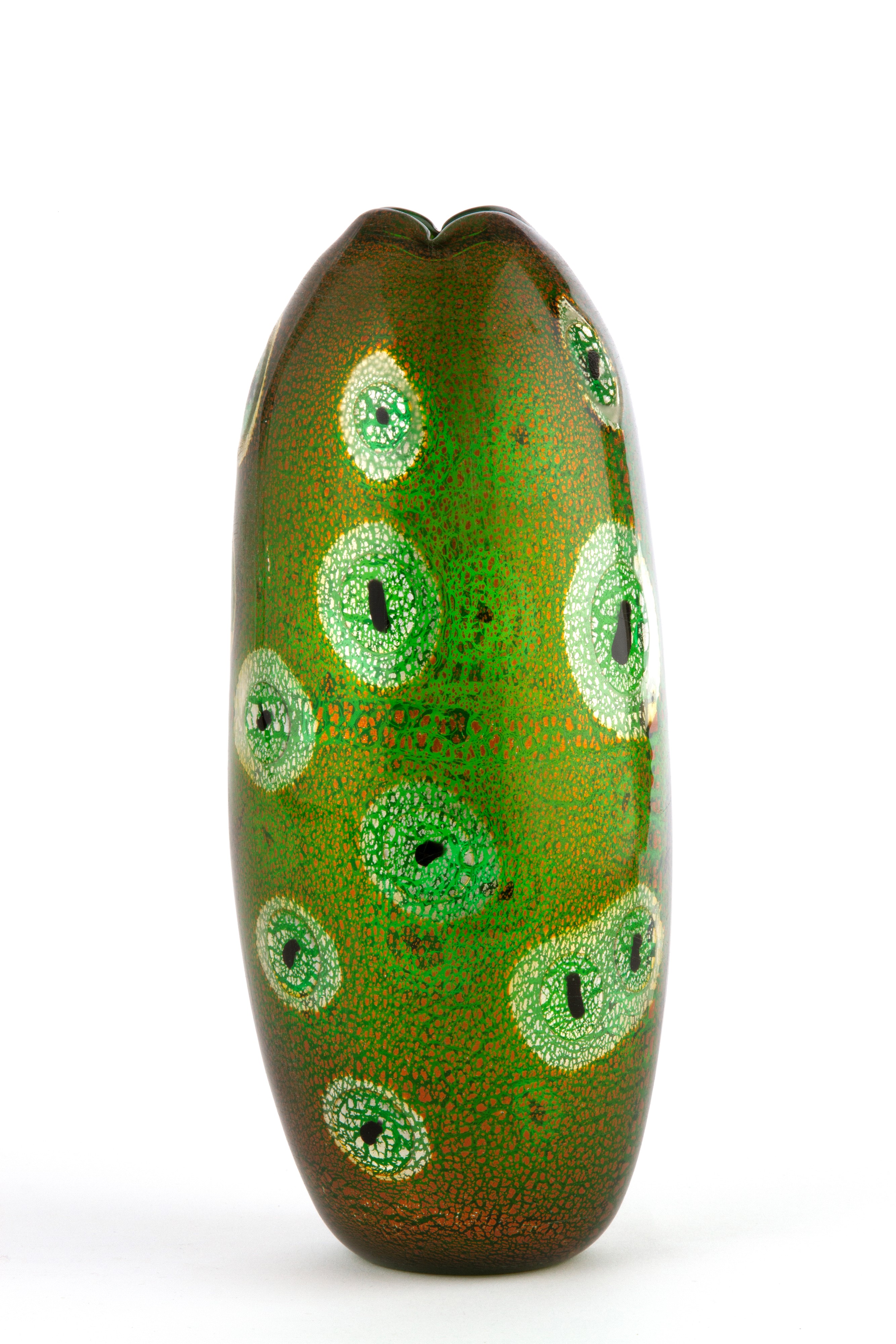 Giulio Radi - Vaso a Reazioni Policrome, vetro soffiato, 1952