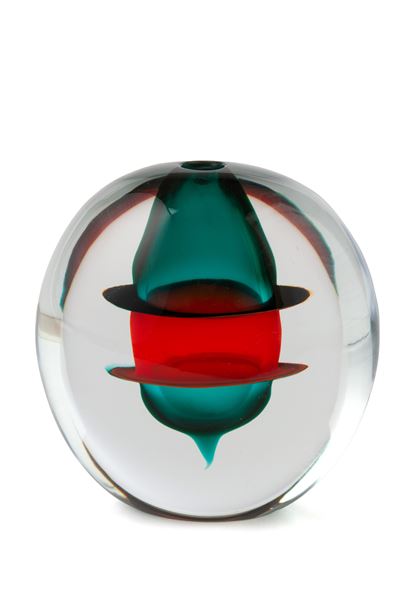 Vaso Solstizio in vetro sommerso e incalmato