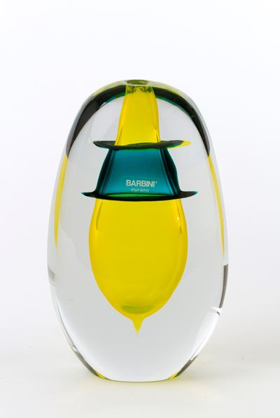 Vaso Solstizio in vetro sommerso e incalmato