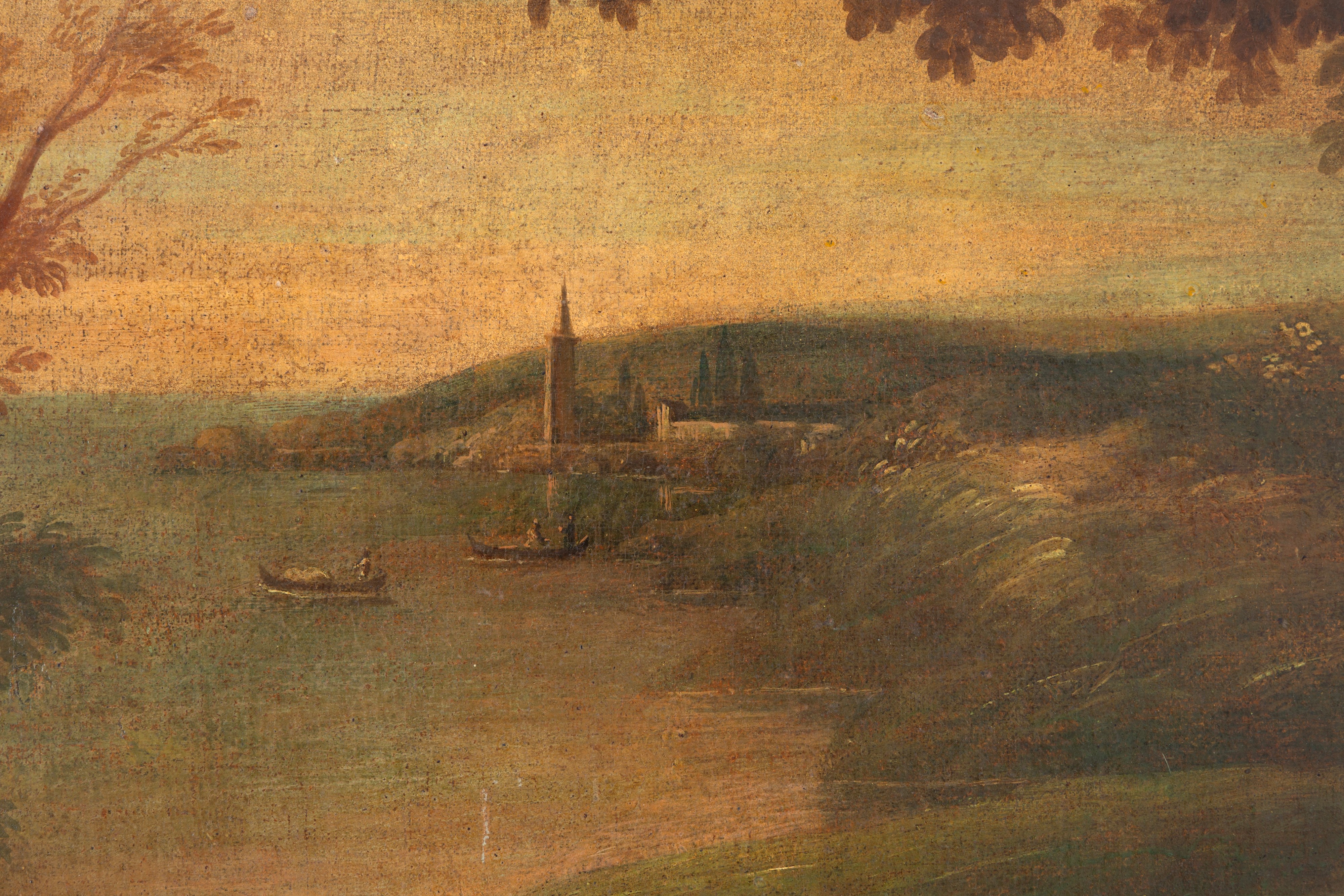 Dipinto raffigurante Venere nel paesaggio, olio su tela (XVII secolo)