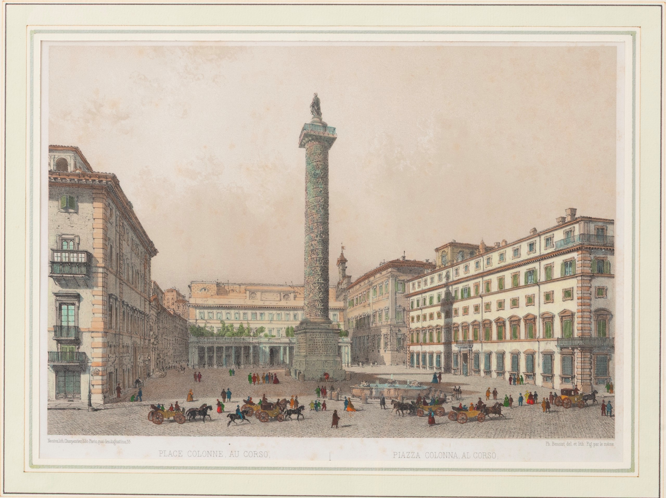 Philippe Benoist, Felix Benoist - Vedute di Roma (sei litografie acquarellate)